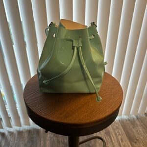 Sleek Tiffany blue Bucket Bag